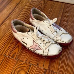 Pink white golden goose sneakers 40